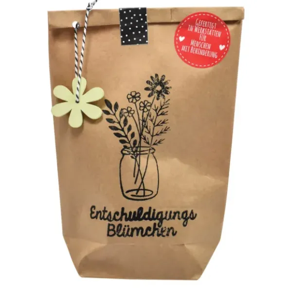 Entschuldigungstüte / Wundertüte Entschuldigungs Blümchen
