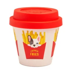 Espressotasse Hundemotiv aus Kunststoff - Espressobecher French Fries