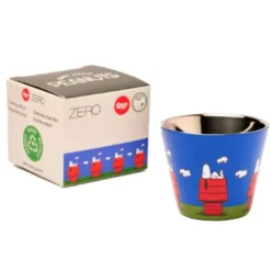 Espressotasse Snoopy / Peanuts Hundehütte, Edelstahl doppelwandig