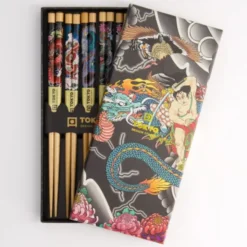 Ess-Stäbchen Geschenkset 5 Paar - Yakuza Blue Dragon