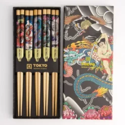 Ess-Stäbchen Geschenkset 5 Paar - Yakuza Blue Dragon
