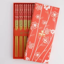 Ess-Stäbchen Geschenkset 5 Paar - Red Flower