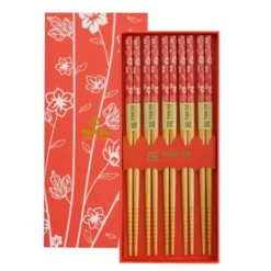 Ess-Stäbchen Geschenkset 5 Paar - Red Flower