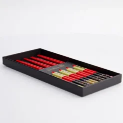 Ess-Stäbchen Geschenkset 5 Paar - Red
