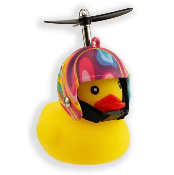 Fahrradklingel Quietscheente - Bike Duck Flower Power