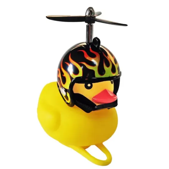 Fahrradklingel Quietscheente - Bike Duck Flammenhelm