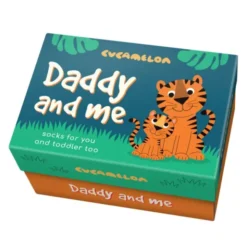 Familiensocken - Daddy and Me Tiger - Socken Vater, Kind (2 Sockenpaare)