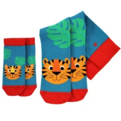 Familiensocken - Daddy and Me Tiger - Socken Vater, Kind (2 Sockenpaare)