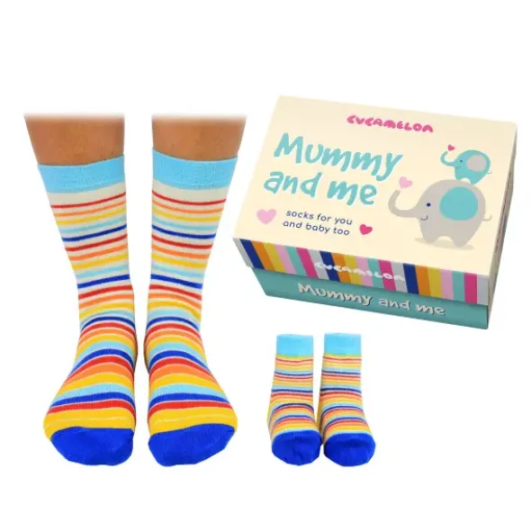 Familiensocken - Mummy and me Ringelsocken - Socken Mutter, Kind (2 Sockenpaare)