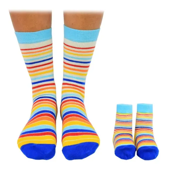 Familiensocken - Mummy and me Ringelsocken - Socken Mutter, Kind (2 Sockenpaare)