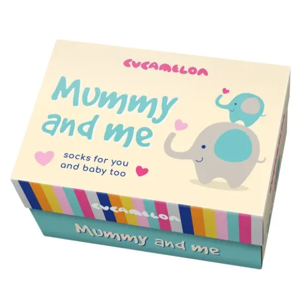 Familiensocken - Mummy and me Ringelsocken - Socken Mutter, Kind (2 Sockenpaare)