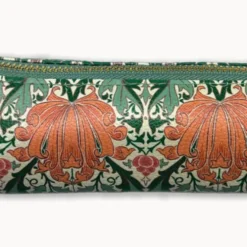 Federmäppchen mit Blumenmuster in Lederoptik – stilvolles Stifte Etui mit Reißverschluß