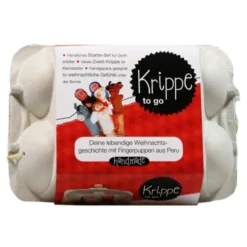 Fingerpüppchen gestrickt - KRIPPE Geschenkset mit Geschichte