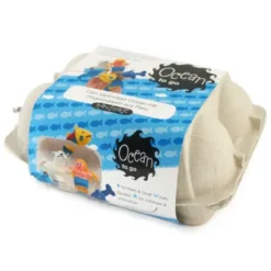 Fingerpüppchen gestrickt - OCEAN Geschenkset mit Geschichte