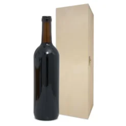 Flaschenverpackung Klappdeckel - Weinkiste Holz