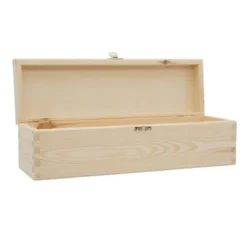 Flaschenverpackung Klappdeckel - Weinkiste Holz