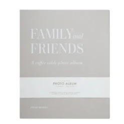 Fotoalbum FAMILY and FRIENDS - Buch mit Stoffbezug + 30 Seiten
