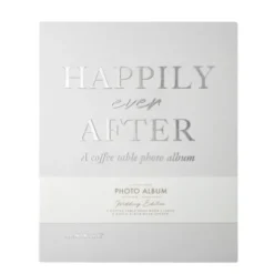 Fotoalbum Hochzeit HAPPILY ever AFTER - Buch mit Stoffbezug + 30 Seiten