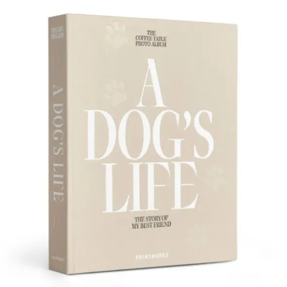 Fotoalbum Hund A DOG´S LIFE - Buch mit Stoffbezug + 30 Seiten