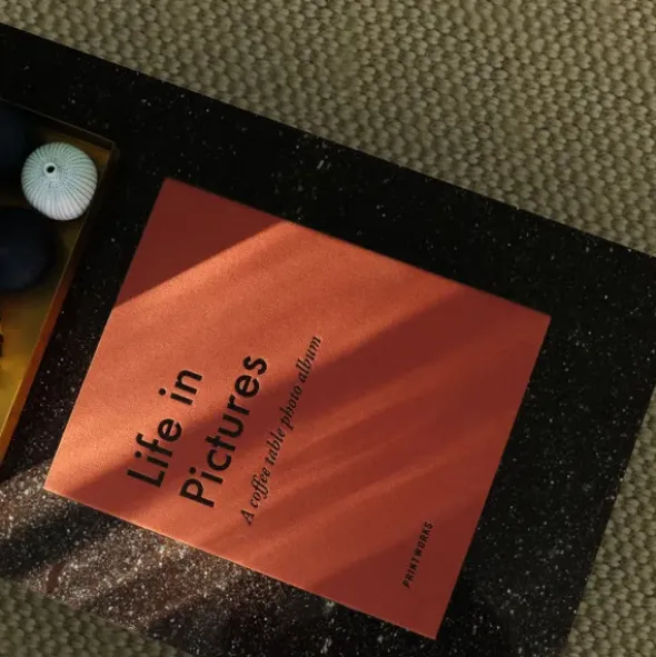 Fotoalbum Life in Pictures - Buch mit Stoffbezug + 30 Seiten