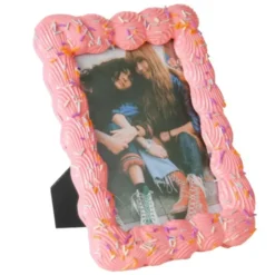 Fotorahmen Zuckerguss-Optik 19 x 15 cm rosa