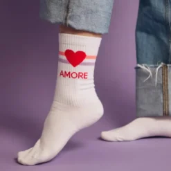 Frauensocken AMORE mit Herzmotiv - Gr. 36-39