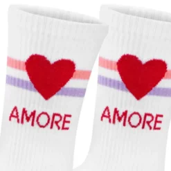Frauensocken AMORE mit Herzmotiv - Gr. 40-43