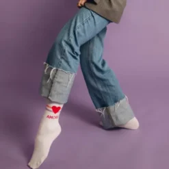 Frauensocken AMORE mit Herzmotiv - Gr. 40-43