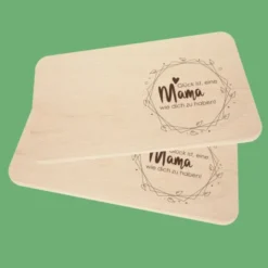 Frühstücksbrett Holz - Glück ist, eine Mama wie dich zu haben