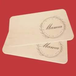 Frühstücksbrett Holz - Mama