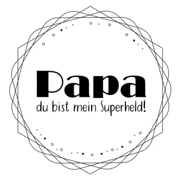 Frühstücksbrett Holz - Papa Superheld