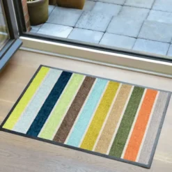 Fußmatte ANDANTE bunt gestreift, 75 x 50 cm - waschbar