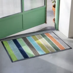 Fußmatte ANDANTE bunt gestreift, 75 x 50 cm - waschbar