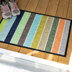 Fußmatte ANDANTE bunt gestreift, 75 x 50 cm - waschbar
