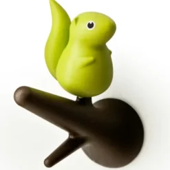 Garderobenhaken Eichhörnchen 2er-Set braun/grün