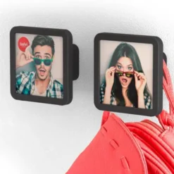 Garderobenhaken KLICK mit Fotorahmen, 2er Set schwarz