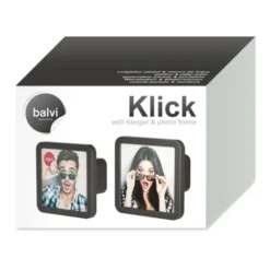 Garderobenhaken KLICK mit Fotorahmen, 2er Set schwarz
