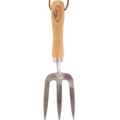 Garten Handgabel mit Holzgriff, Edelstahl