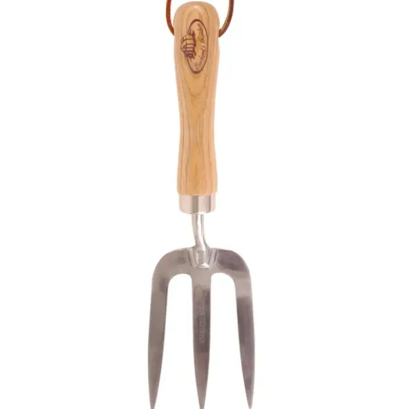 Garten Handgabel mit Holzgriff, Edelstahl