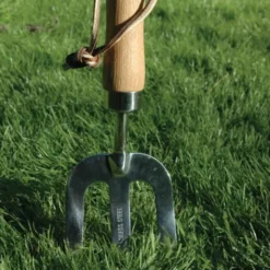 Garten Handgabel mit Holzgriff, Edelstahl