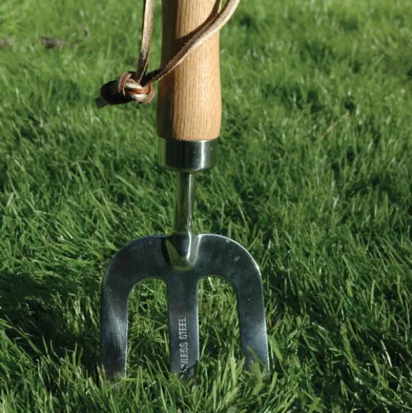 Garten Handgabel mit Holzgriff, Edelstahl