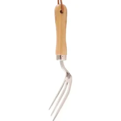 Garten Handgabel mit Holzgriff, Edelstahl