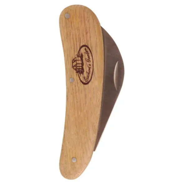 Gartenmesser mit Holzgriff, Gartenhippe