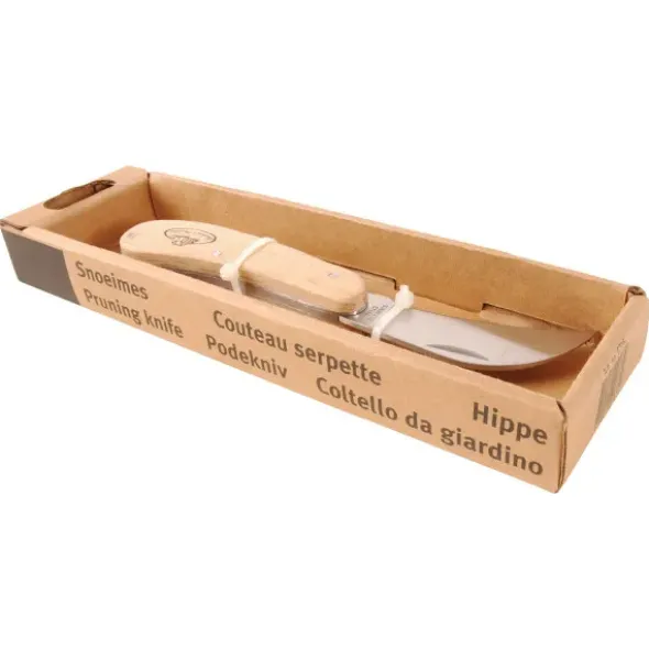 Gartenmesser mit Holzgriff, Gartenhippe