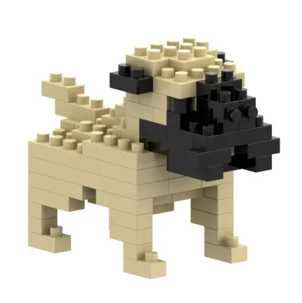 Geschenkbeutel mit BRIXIES Klemmbausatz MOPS - 73 Bausteine | Level 1