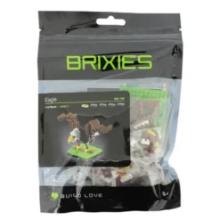 Geschenkbeutel mit BRIXIES Klemmbausatz ADLER - 113 Bausteine | Level 1