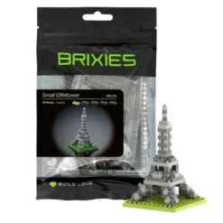Geschenkbeutel mit BRIXIES Klemmbausatz EIFFELTURM - 90 Bausteine | Level 1