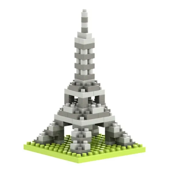 Geschenkbeutel mit BRIXIES Klemmbausatz EIFFELTURM - 90 Bausteine | Level 1