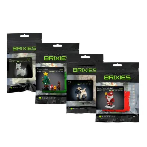 Geschenkbeutel mit BRIXIES Klemmbausatz EIFFELTURM - 90 Bausteine | Level 1