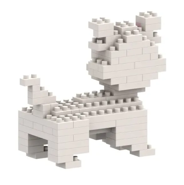 Geschenkbeutel mit BRIXIES Klemmbausatz HUND - 95 Bausteine | Level 1